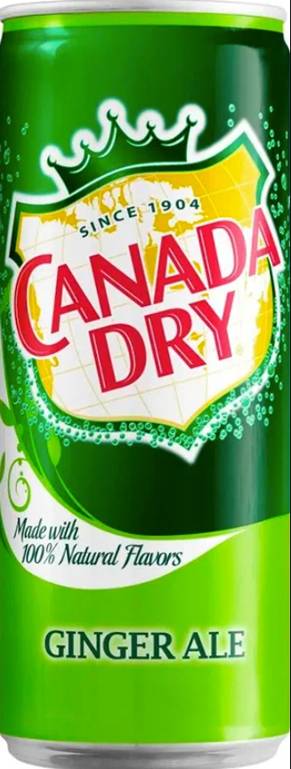 Напиток б/а, газ. Canada Dry Ginger Ale (Канада Драй Имбирный Эль) 330 мл Польша ж/б