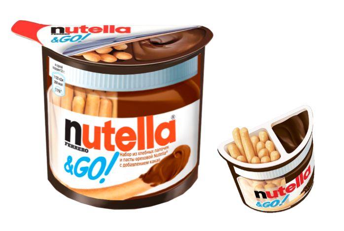 Шоколадная паста Nutella с хлебными палочками 52 гр