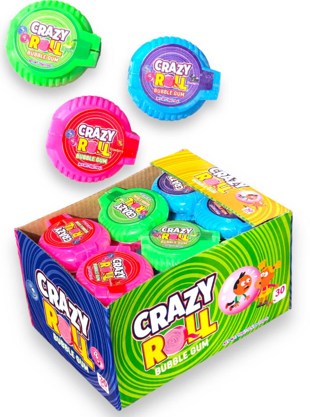 Жеват.резинка "Сумасшедшая Рулетка" \ Bubble Gum Crazy Roll Johny Bee 15гр (24шт  в упаковке)