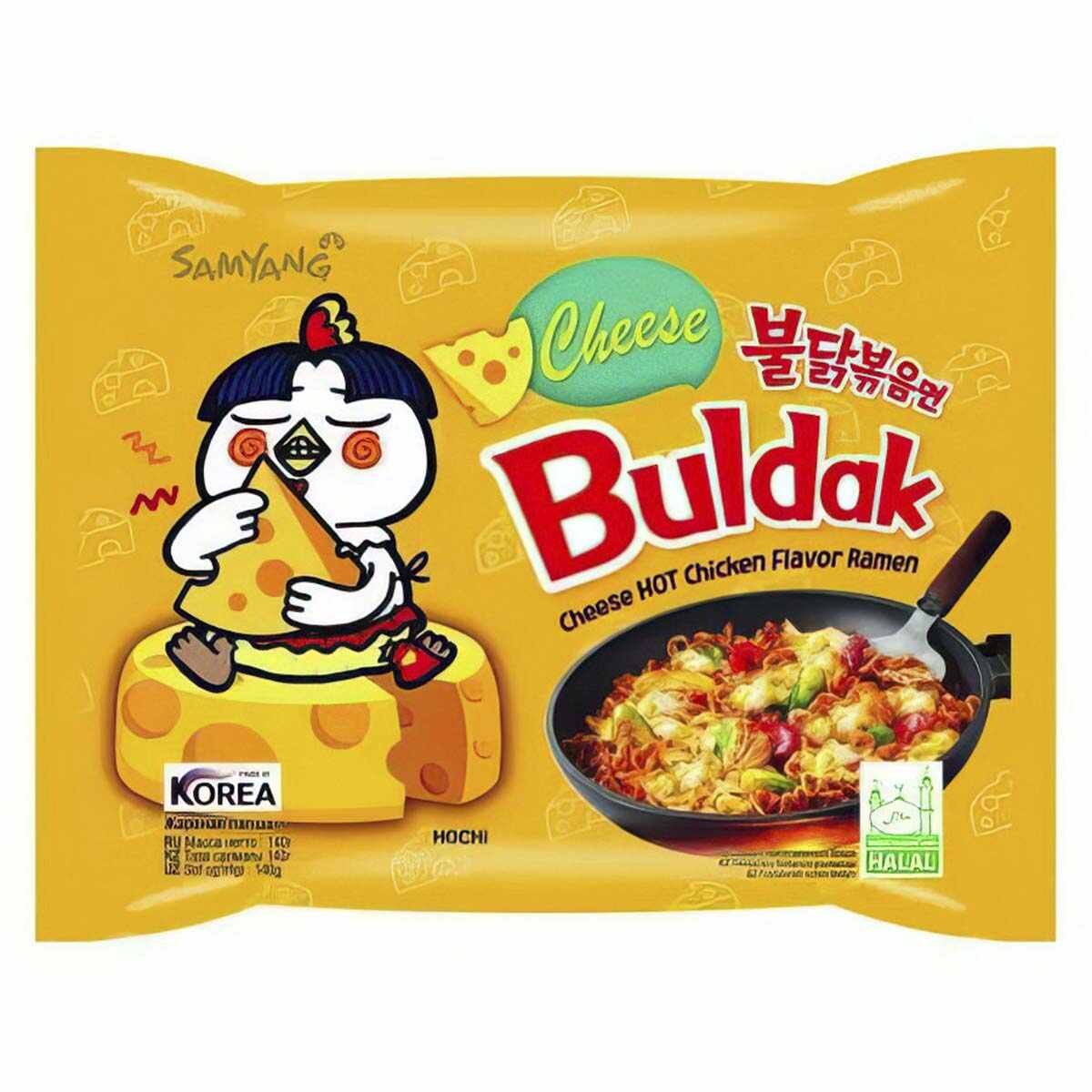 Лапша быстрого приготовления Samyang Hot Chicken Flavor Ramen Cheese острая со вкусом курицы и сыра,
