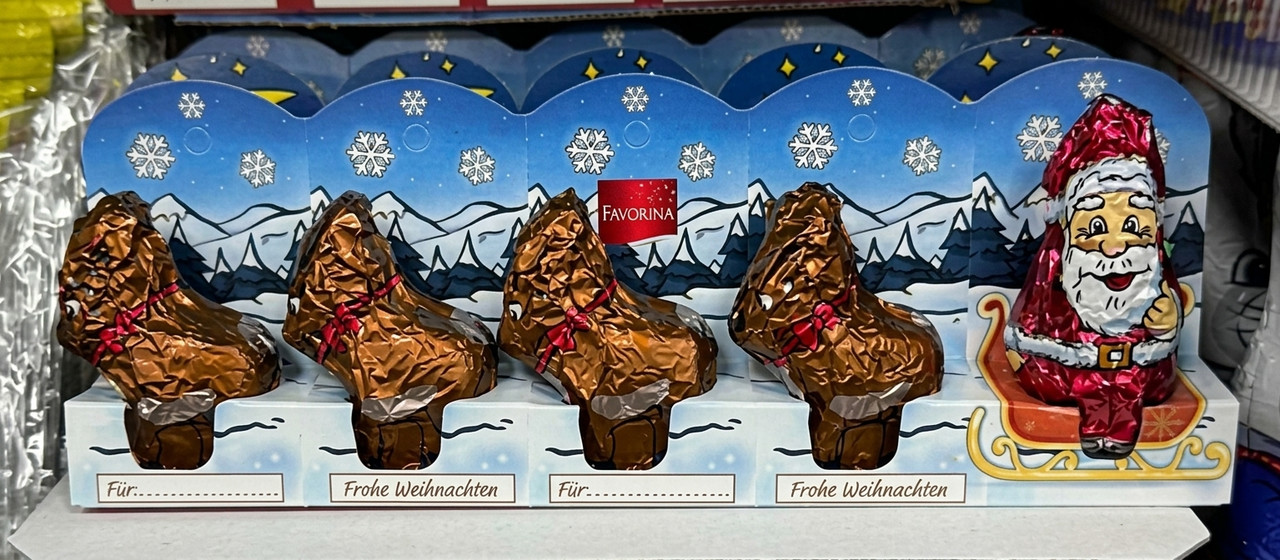 Шоколадные Фигурки САНТА и ОЛЕНИ 52,5 гр / Favorina