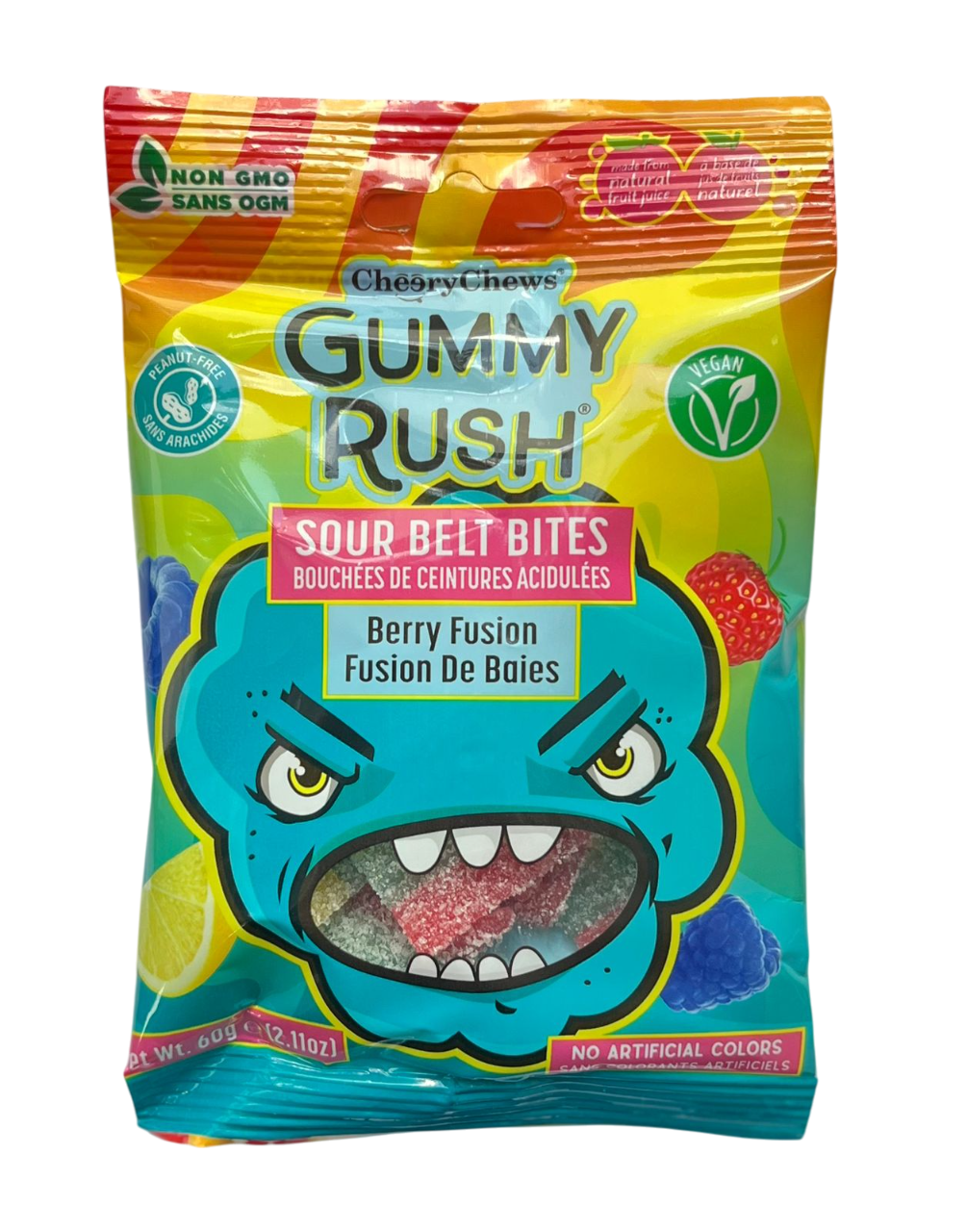 Жев.мармелад Кислые язычки Berry Fusion 60 гр / Gummy Rush