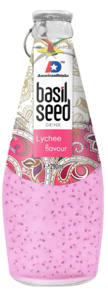 Нектар American Drink Basil Seed Личи с семенами базилика 290 мл (24шт - упак)