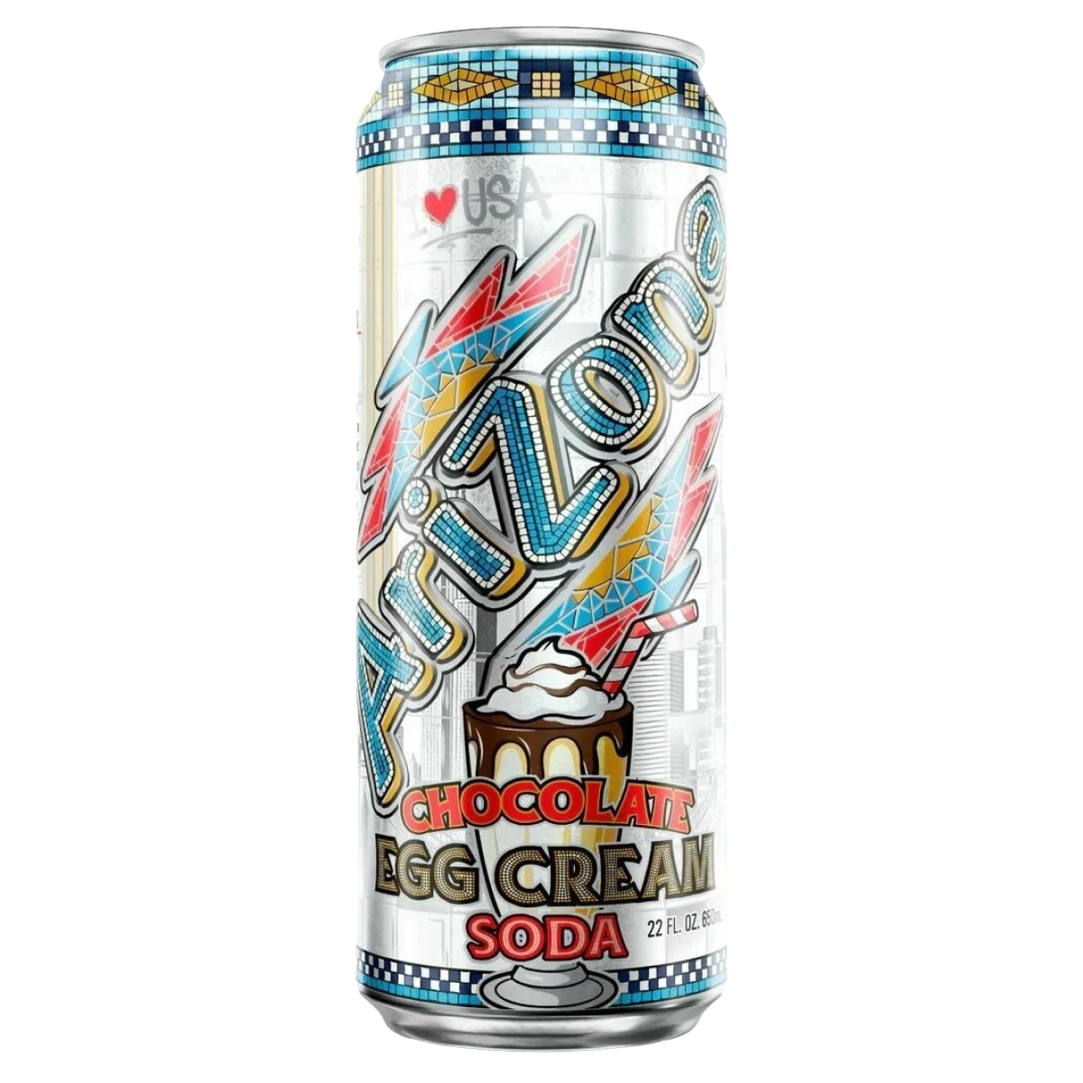 Напиток Arizona Chocolate Egg Cream Soda, со вкусом шоколадно-сливочного крема, 650 мл