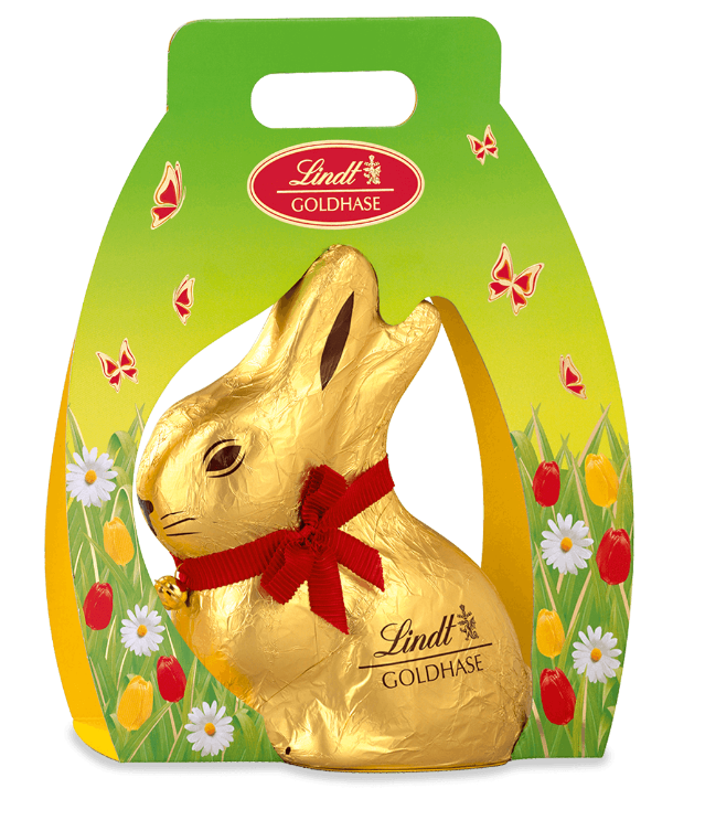 Шоколадные зайчики Lindt GOLDHASE с бантиком 500 гр (23 см в высоту) / Германия