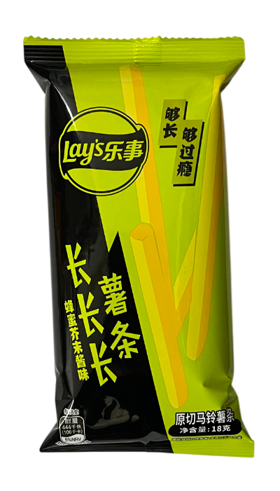 Картофель фри LAY'S Long Медово-горчичный соус 18 гр  (светло-зелёный) (24шт в упак)
