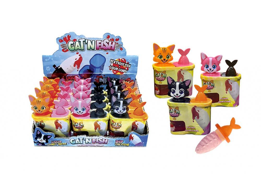 Жидкая конфета с игрушкой  CAT & FISH 30 гр / Prestige