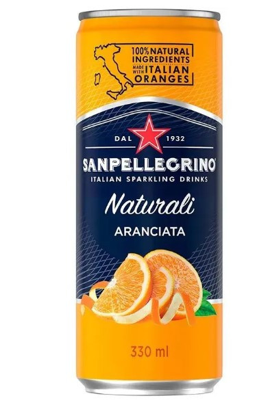 Газированный напиток San Pellegrino Aranciata 330мл (24 шт в упаковке) ИТАЛИЯ