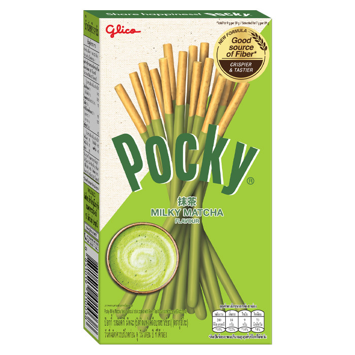 Шоколадные палочки Pocky со вкусом молочного зеленого чая (MILKY MATCHA) 39 гр /Индонезия/ (10шт -