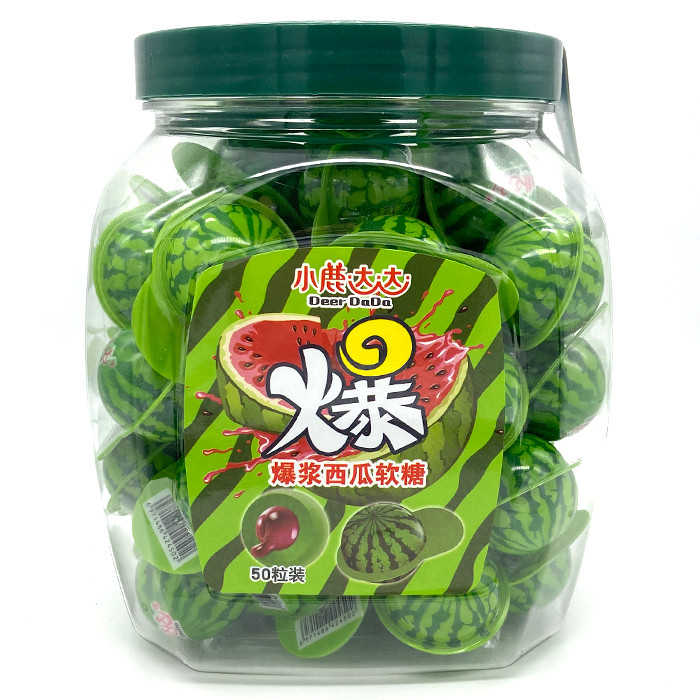 Жев.мармелад Deer DaDa Panda Watermelon АРБУЗИКИ с жидкой начинкой 18 гр. (50 шт в упаковке) /КИТАЙ/
