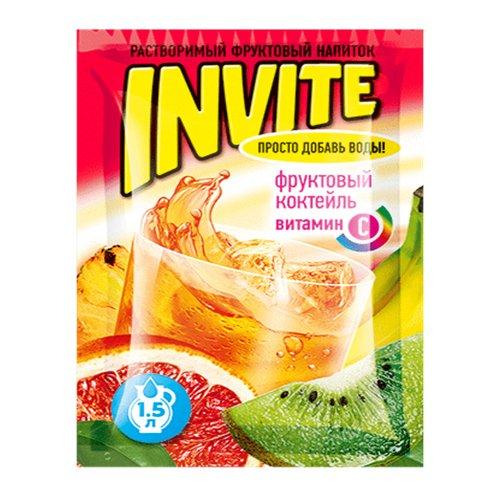Растворимый напиток Invite Фруктовый коктейль 9г (24 шт в упаковке)