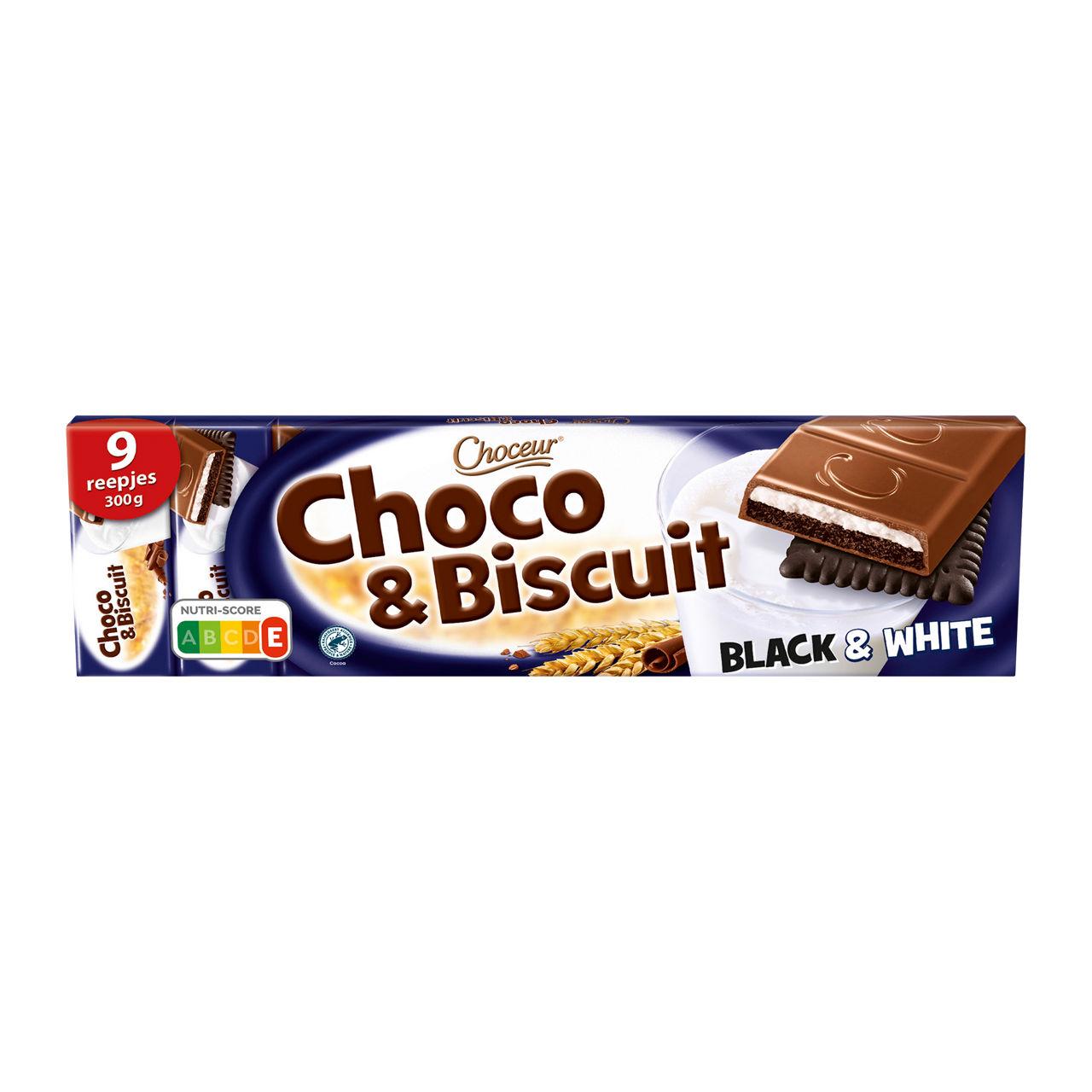 Шоколадные плитки Choco & Biscuit Black and White 300 гр / Isaura