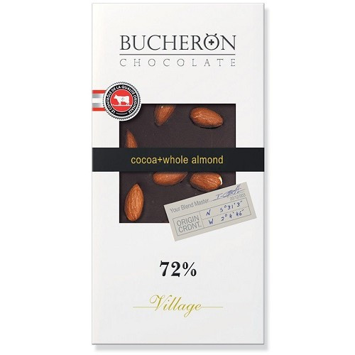 Bucheron горький шоколад с цельным миндалём в картоне 100гр (10шт - упак)