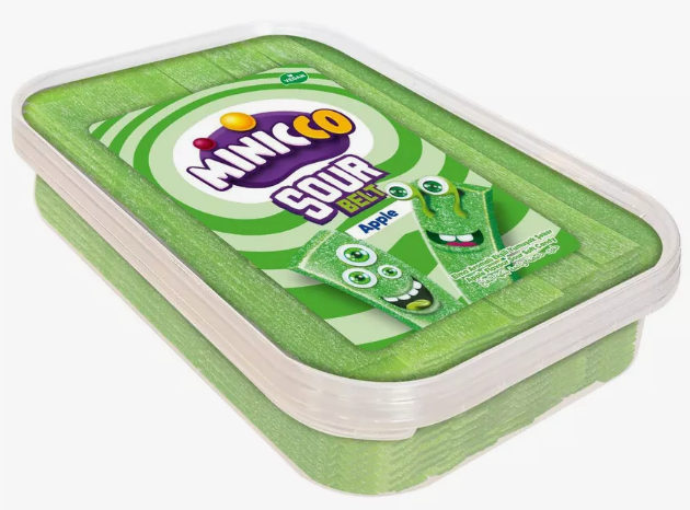 Жев.мармелад MinicCO Sour belt Apple Кислые пластинки Яблоко (кислые) 500 гр / Турция / HALAL