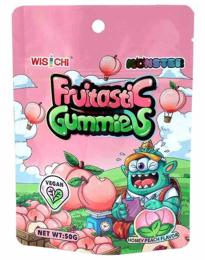 Жев. конфеты Frutastic Gummies Wisichi Peach Pectin Candy со вкусом персика 50 г (10 шт в упак)