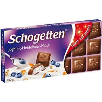Молочный шоколад Schogetten Йогурт-Черника-Злаки 100гр