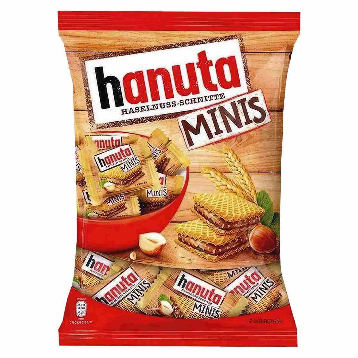 Вафли Ferrero Hanuta Minis с шоколадно-ореховой начинкой, 200 г