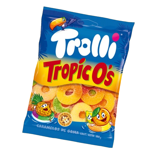 Мармелад Trolli TROPICOS rings Кольца РАЗНОЦВЕТНЫЕ ТРОПИК 100гр /Германия/ (12шт-упак)