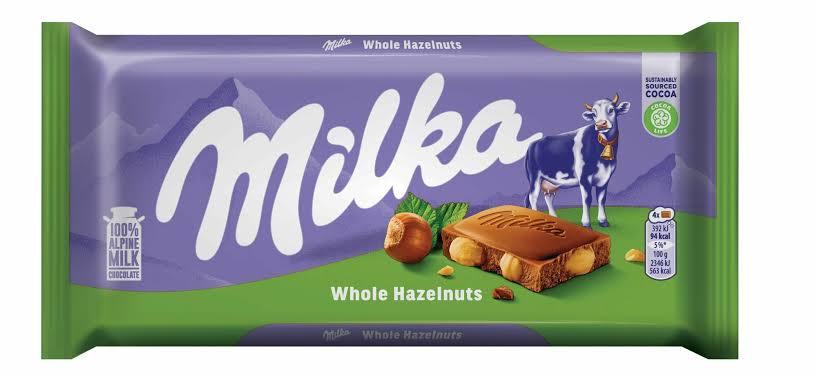 Шоколадная плитка Milka Hazelnuts 90г