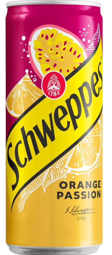 Газ. напиток  Schweppes Orange Passion 330 мл Польша ж/б (24 шт в уп)