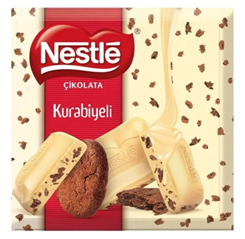 Белый шоколад NESTLE с какао и печеньем 60 гр (6 шт в уп)
