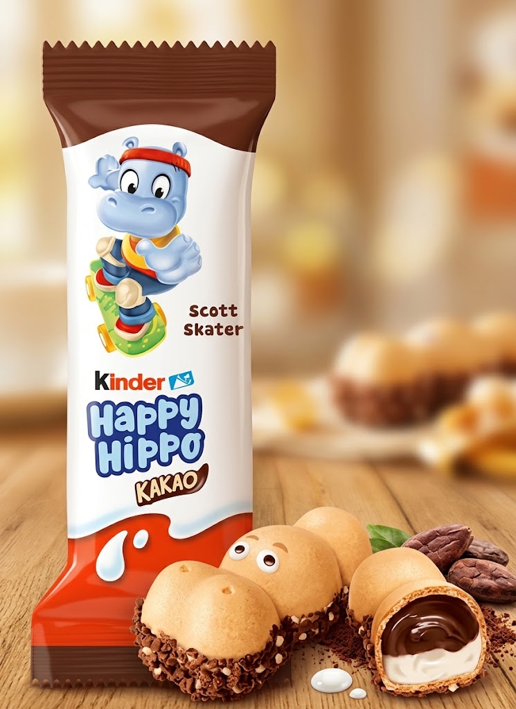 Батончик Kinder Happy Hippo Какао 20.7 гр. (28 шт в упак)