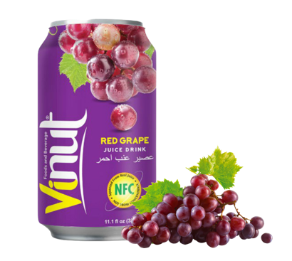 Напиток Vinut Red Grape Juice Красный виноград 330ml (24шт-упак) / Вьетнам