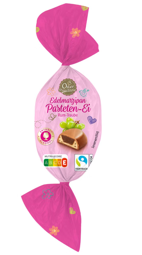 Марципан с ликёром Edelmarzipan Pasteten-Ei Rum-Traube 100г / Oster