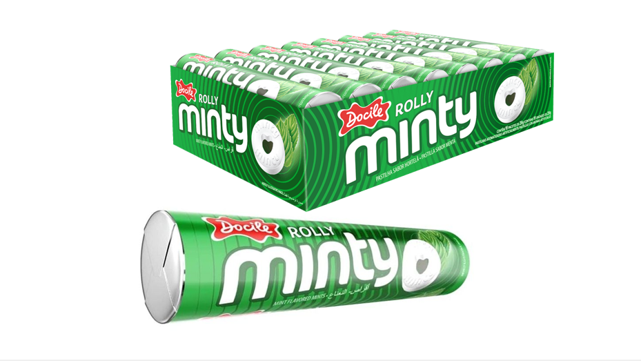 Жев.конфеты Docile Rolly Minty "Мята" 29 гр (16 шт в упак)