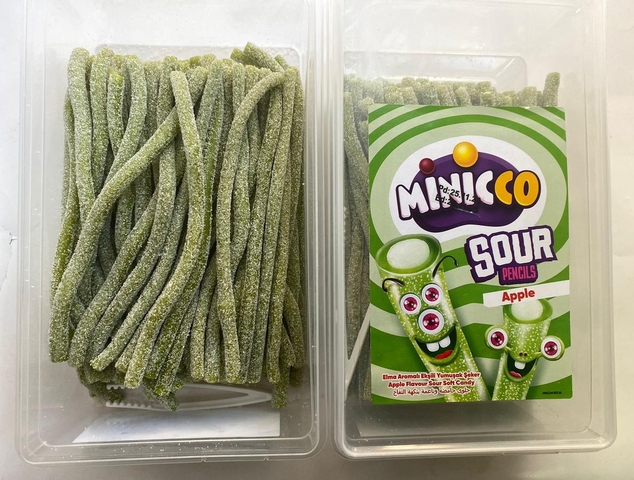 Жев.мармелад MinicCO Pencil Apple Кислые карандаши Яблоко (кислые) 0,9 кг  / Турция / HALAL