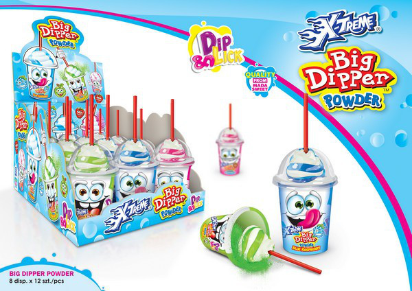 JOHNY BEE Big Dipper Powder NEW 47гр леденец + кислый порошок (12 шт в упаковке)