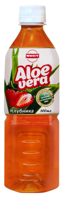 Напиток б/а негаз. Бест С кусочками Алоэ Вера и соком Алоэ Вера "Клубника" 500 мл Россия ПЭТ