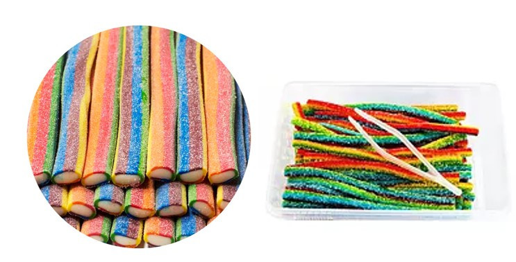 Damla Sour Pencil Rainbow Палочки Торнадо в сахаре (кислые)  1 кг