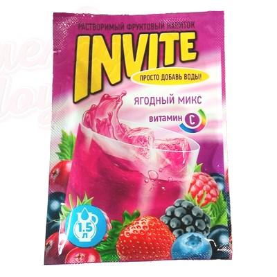 Растворимый напиток Invite Ягодный микс 9г (24 шт в упаковке)