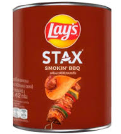 Чипсы LAY'S stax Smoking BBQ  42 гр (24шт в упак) Тайланд