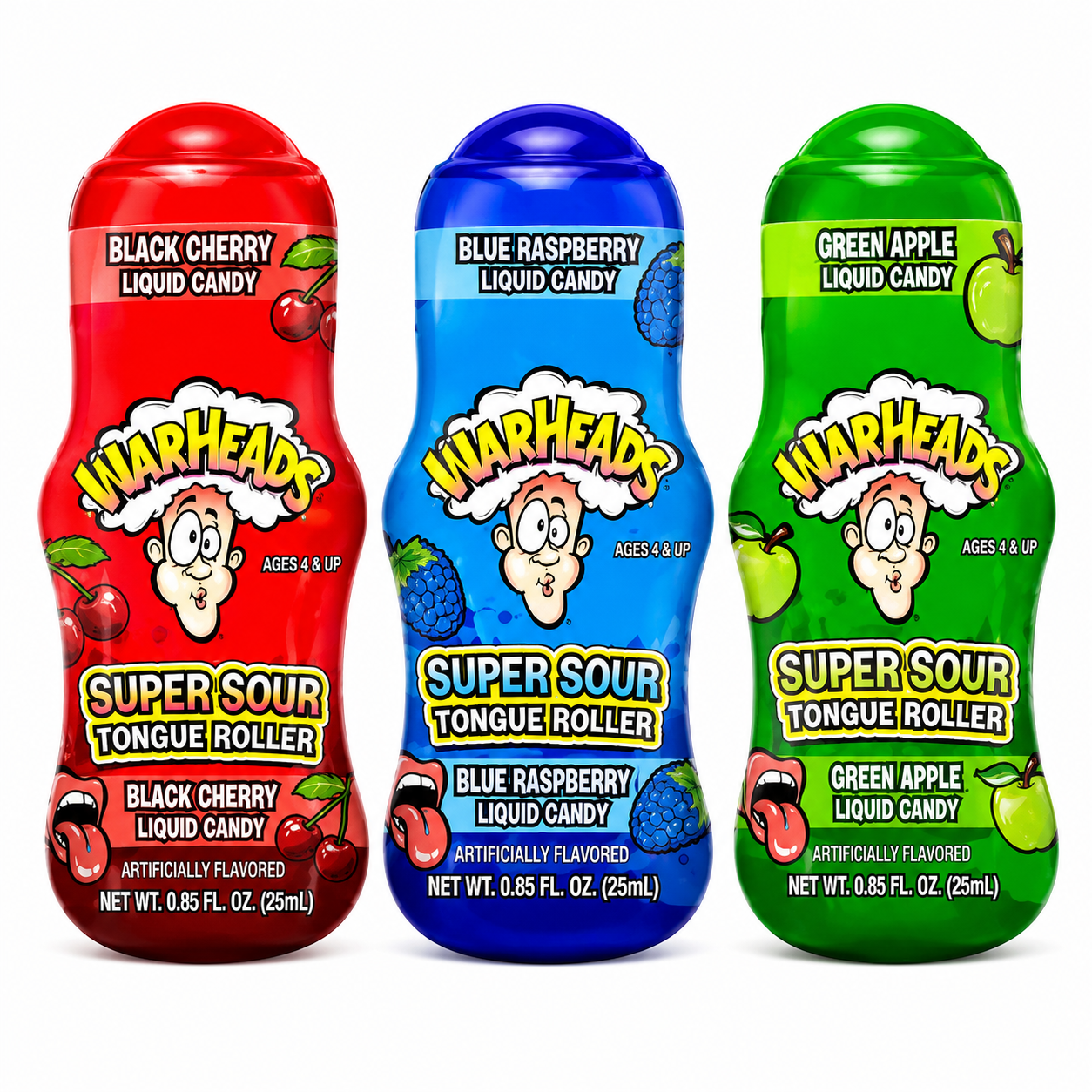 Жидкая конфета Warheads Super Sour Tongue Rollers   25мл