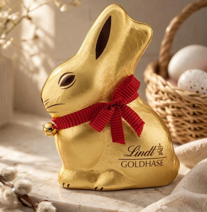 Шоколадные зайчики Lindt GOLDHASE с бантиком 50 гр / Германия