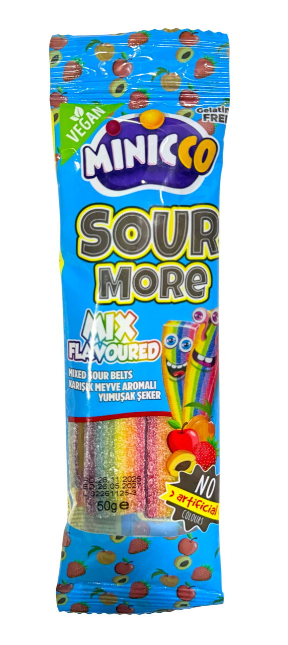 Жев.мармелад Sour Belts Mixed 50 гр / Minicco