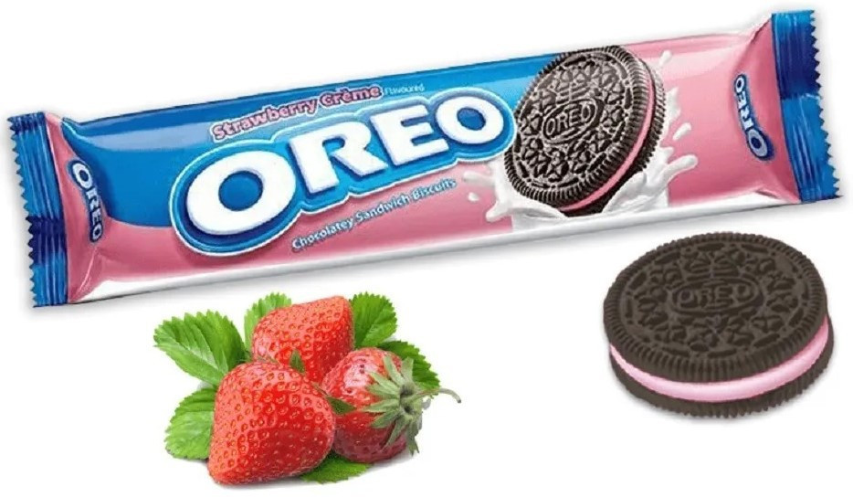 Орео Strawberry Печенье 119, 6 гр Клубничный крем Oreo (24шт-упак)