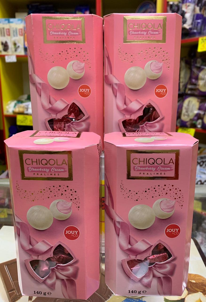 CHIQOLA Шоколадные шарики с начинкой БЕЛЫЙ ШОКОЛАД
