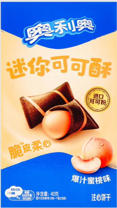 Подушечки Oreo Peach & Honey Mini Crispy 40 гр (24 шт в упак)