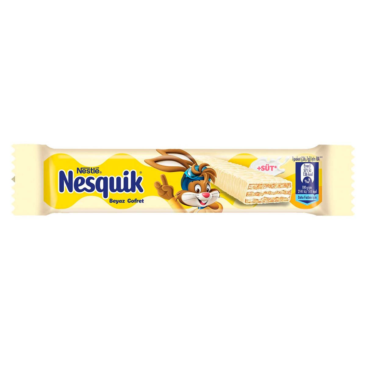 ВАФЛИ NESQUIK GOFRET WAFER В БЕЛОМ ШОКОЛАДЕ, 26,7гр (12шт в уп)