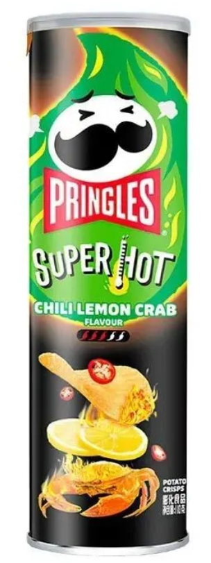 Чипсы PRINGLES со вкусом Краба в Остром Лимонном соусе 110 гр (20 шт в упаковке) КИТАЙ