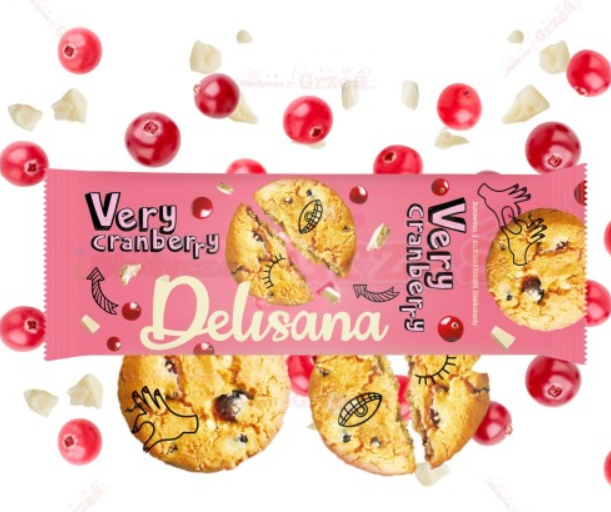 Печенье Delisana Very Cranberry 100 гр / Польша