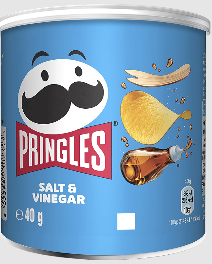 Картофельные чипсы Pringles Salt & Vinegar со вкусом соли и уксуса, 40 г
