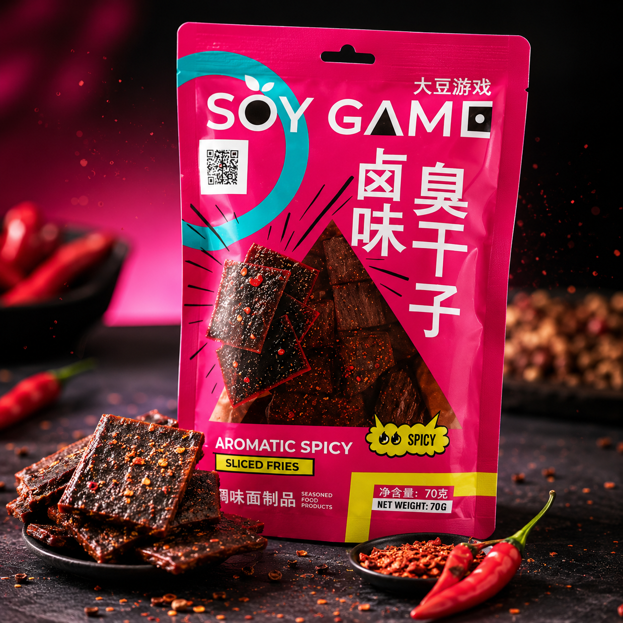Снек Soy Game Spicy and Aromatic slices   70гр
