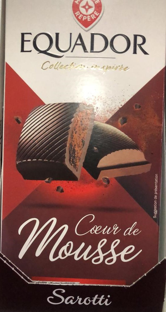 Молочный шоколад EQUADOR Mousse Sarotti  160 гр