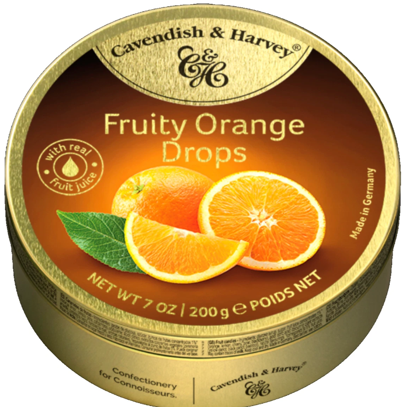 Леденцы Cavendish & Harvey Fruity Orange Drops 200 гр
