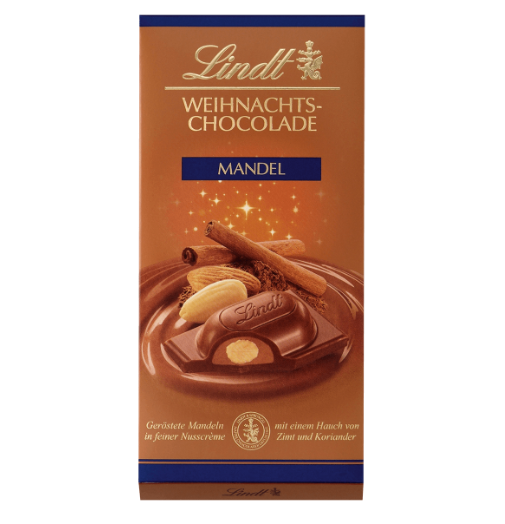 Шоколад Lindt Weihnachts Chocolate "MANDEL" 100 г