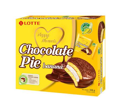 Печенье Lotte с ароматом банана   336гр